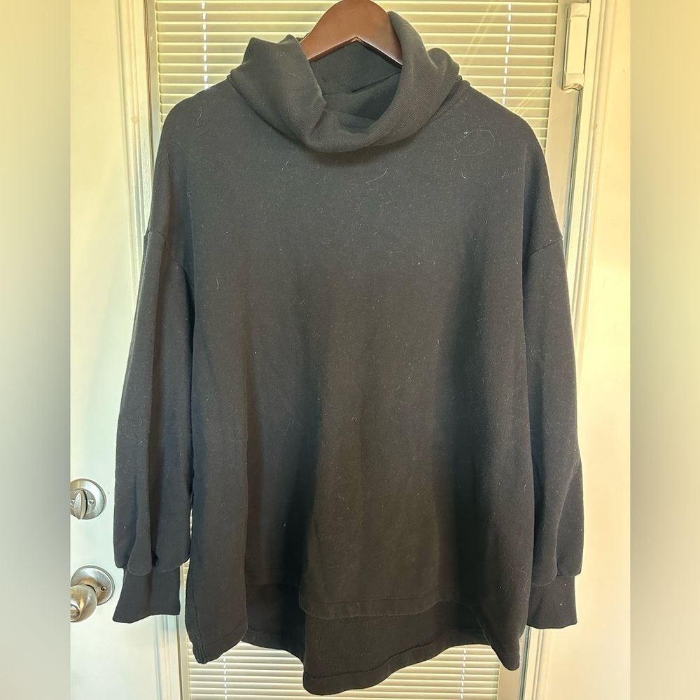 LADIES AVA & VIV COWL NECK BLACK SWEATER SIZE 1X